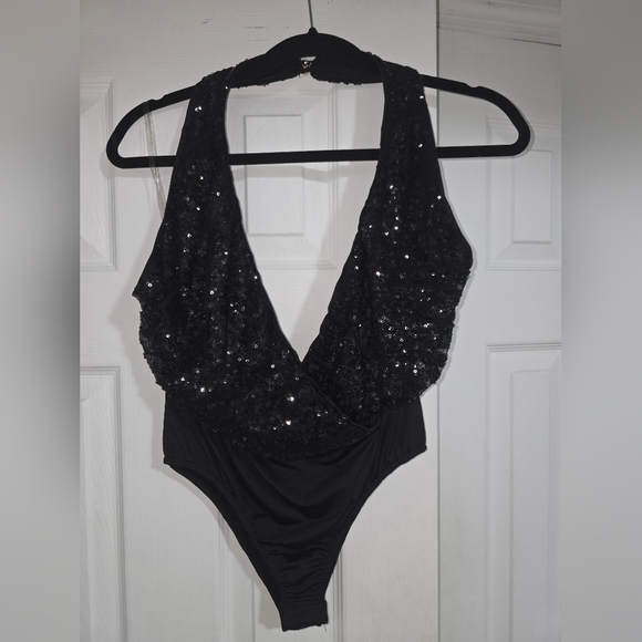 Shinestar Tops - Shinestar NYE-Fit 💕 | Black Sequin Bodysuit 🔥